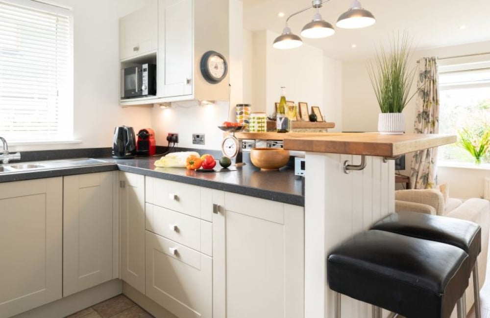 Pebble Beach kitchen with breakfast bar