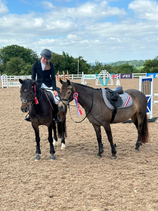 Rubi Harper with both ponies