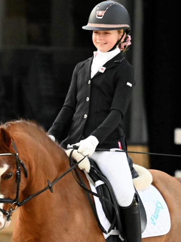 Esme on horse Franky