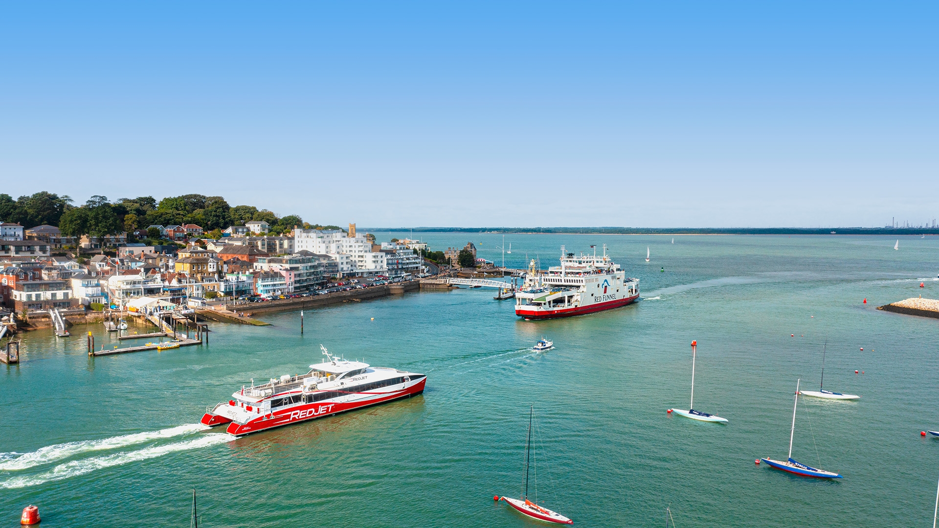 Aerial Image of the ferries