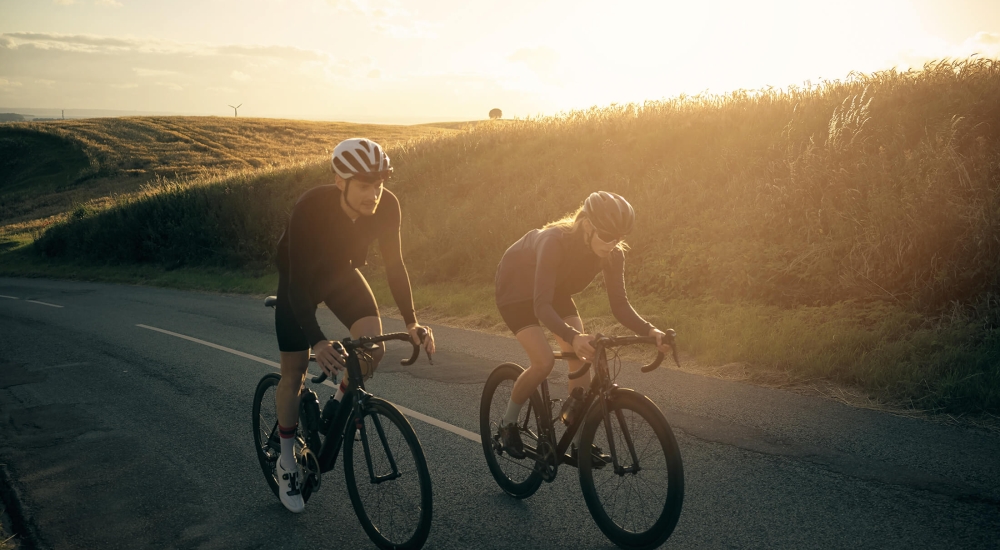 Two cyclists  