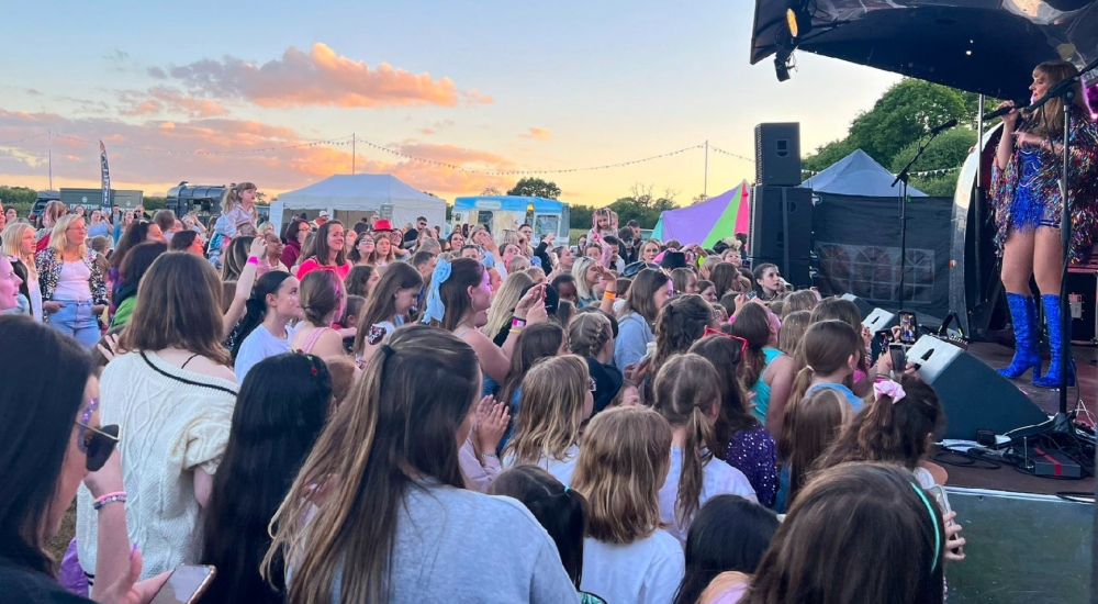 crowds enjoying the music